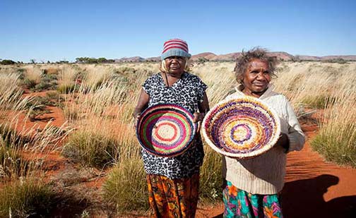 Nancy Jackson and Mrs Burke near Warakurna Western Australia 2011 photo by Rhett Hammerton