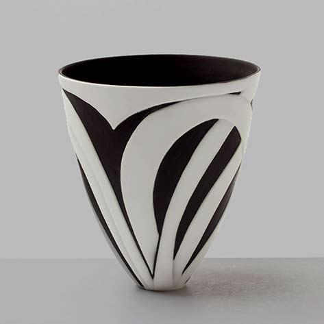 Cone Bowl Overlaping Lines Penny Fowler