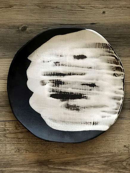 Christiane Barbato black and white serving bowl
