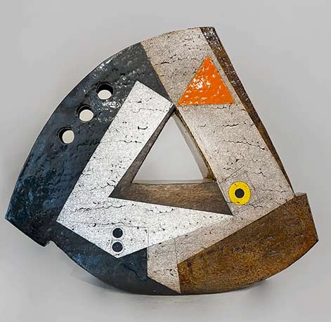 Contemporary Abstract sculpture, Sheryl Zacharia, Rocking Triangle