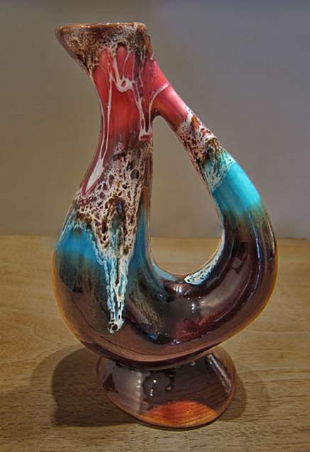 Ceramic-Vintage drip glaze vallauris