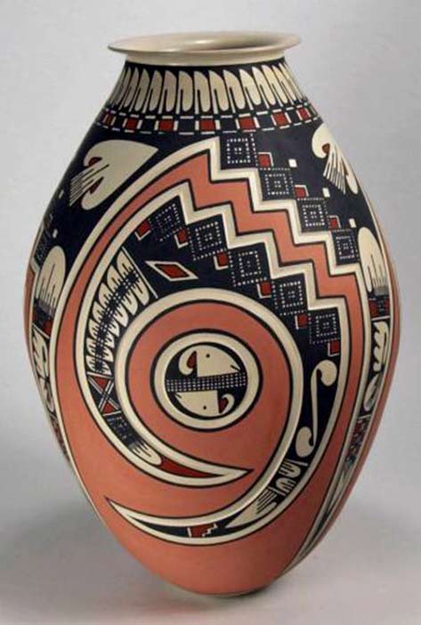 Mata Ortiz Pottery by Lazaro Ozuna Silveira Sgraffito Olla 
