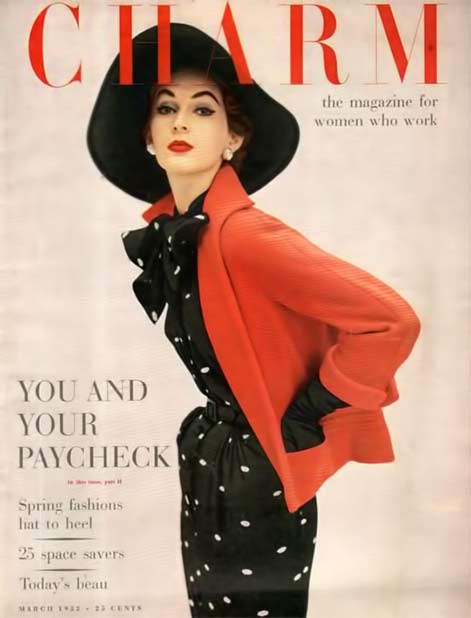 Charm-Magazine---Dovima---1953 Charm Magazine---Dovima---1953
