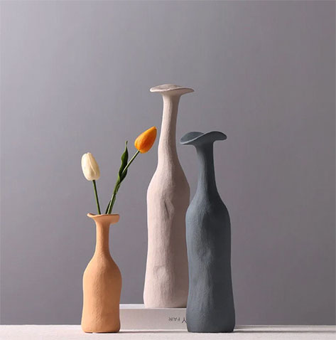 Adornos Para Casa Abstract Minimalist Ceramic Bud Vase 