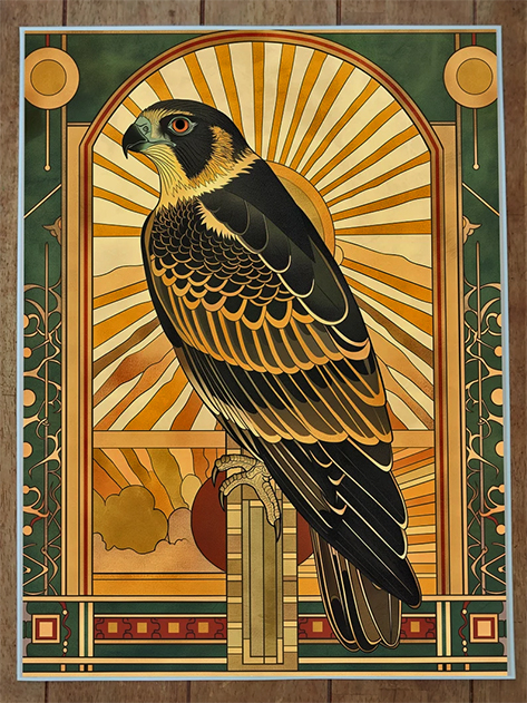 Art-Deco-Falcon-poster